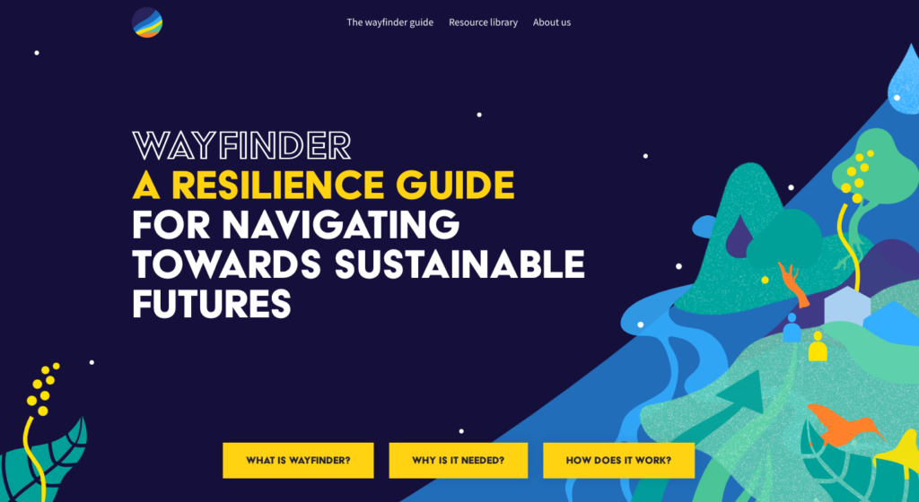 Screenshot of the Wayfinder website
