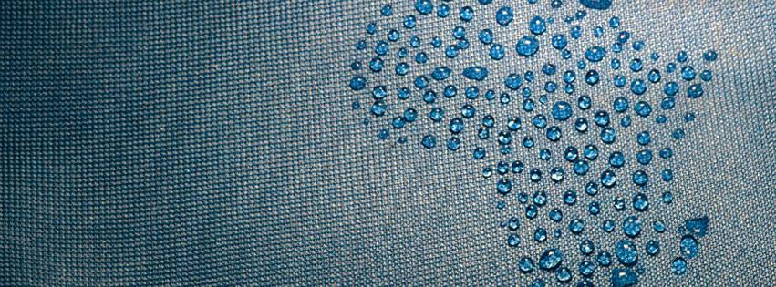 Map of Africa in water droplets