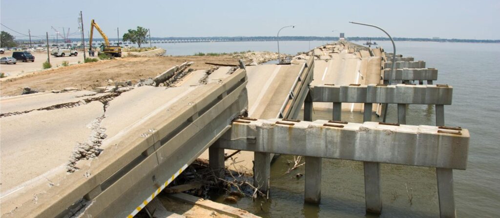 A bridge after a disaster