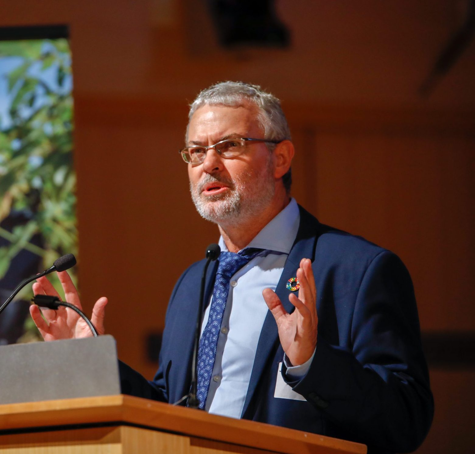 Image of Deon speaking at the Building a Resilient Future Event